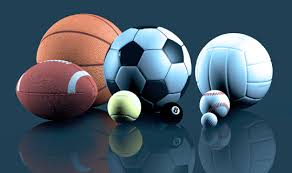 Collection of sports balls including football basketball soccer tennis volleyball baseball and golf