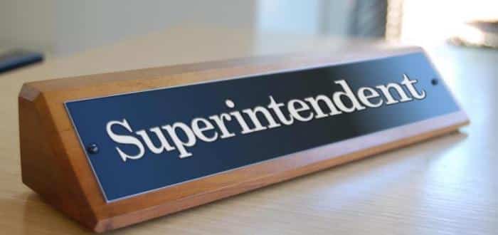 Superintendent Name Plaque