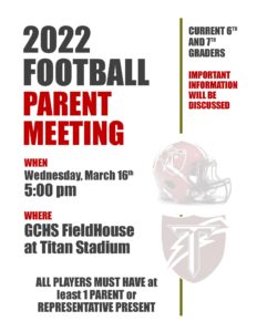 Football Parent Meeting Flyer