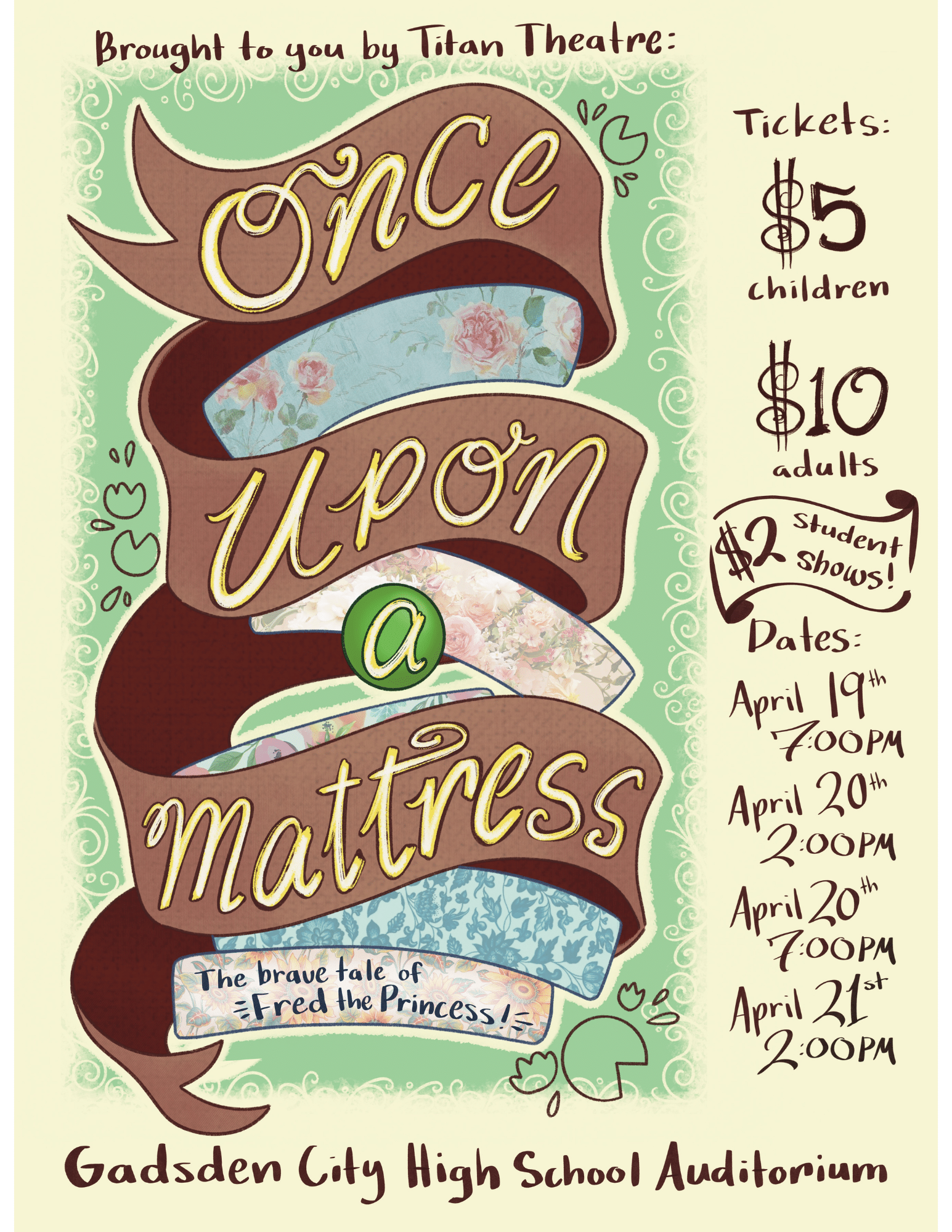 Once Upon a Mattress Theatre Flyer