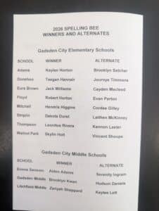 GCS Spellling Bee 2026