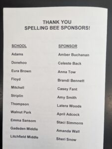 GCS Spellling Bee 2026