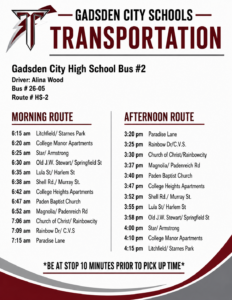 Secondary Bus Route