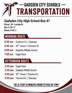 Secondary Bus Route