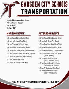 Bus Route Striplin 1